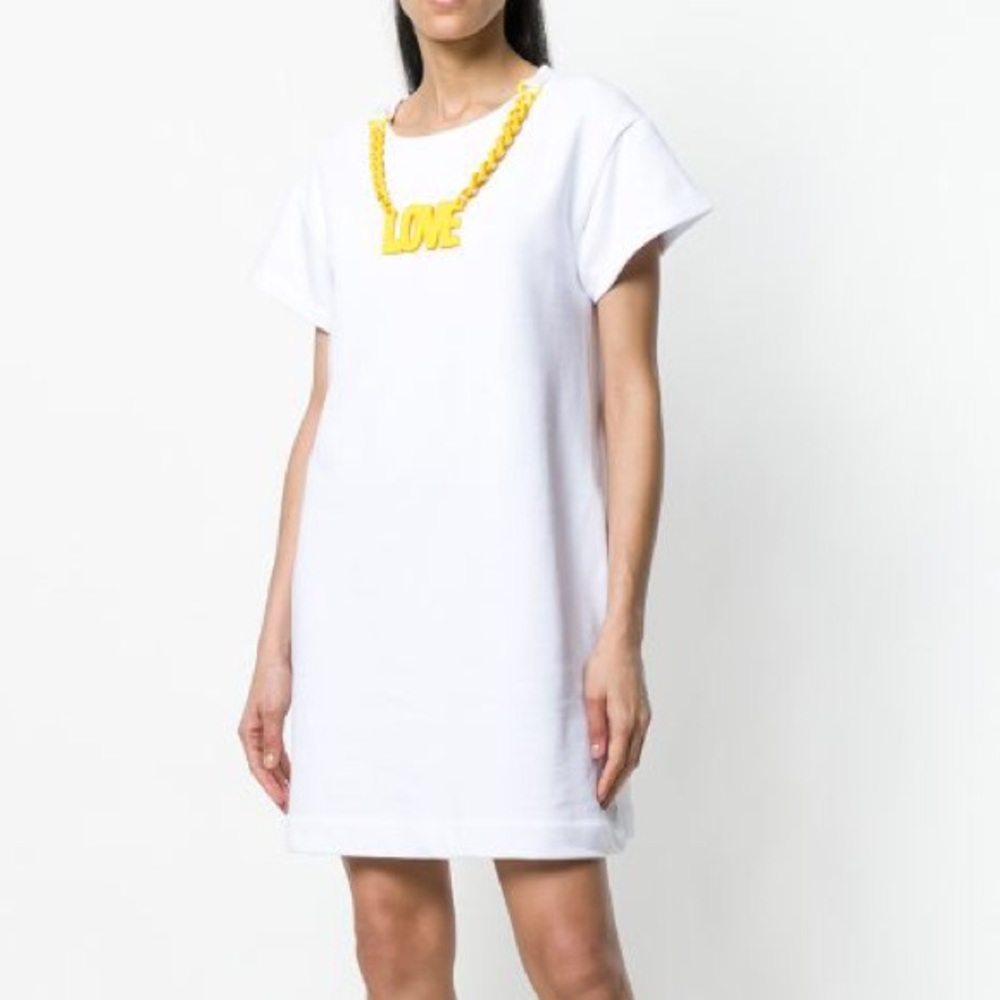 LOVE MOSCHINO Love necklace T-shirt dress